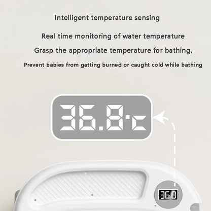 Baby Bathtub with Soft Cushion & Thermometer Newborn to Toddler 0-36 Months