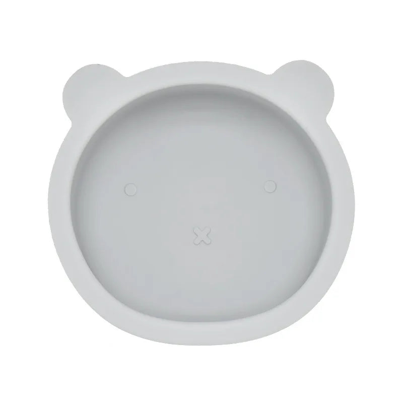 BPA Free Baby Silicone Feeding Bowl Suction Anti-Slip Cartoon Kids Dinnerware