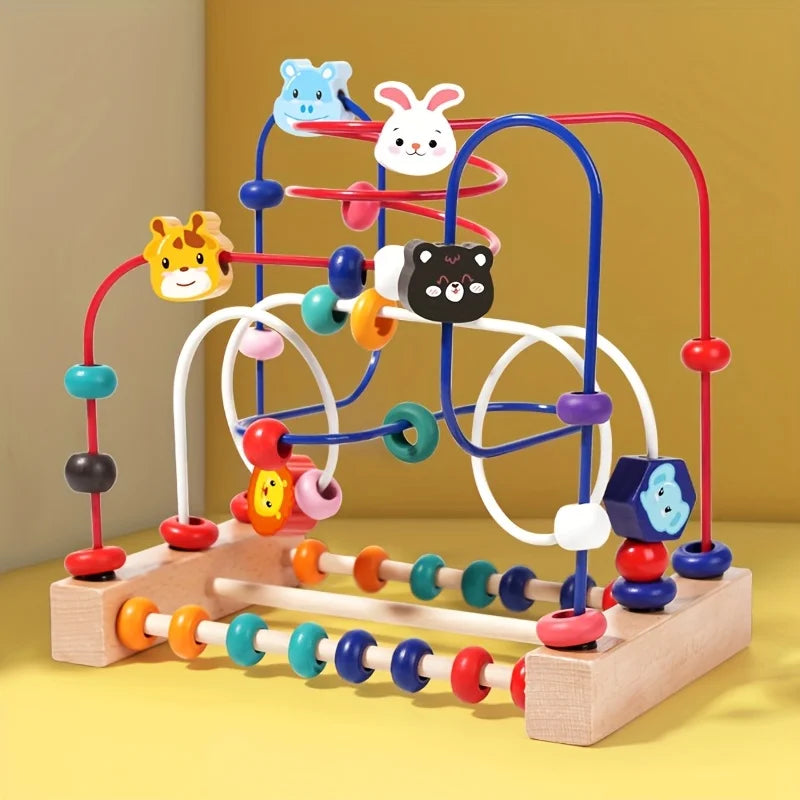 Baby Wooden Beads Building Blocks Early Learning Toy