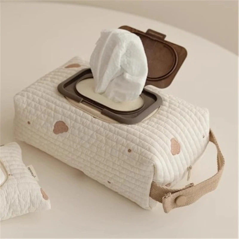 Portable Wet Wipes Case Stroller Hanging Bag for Baby Essentials