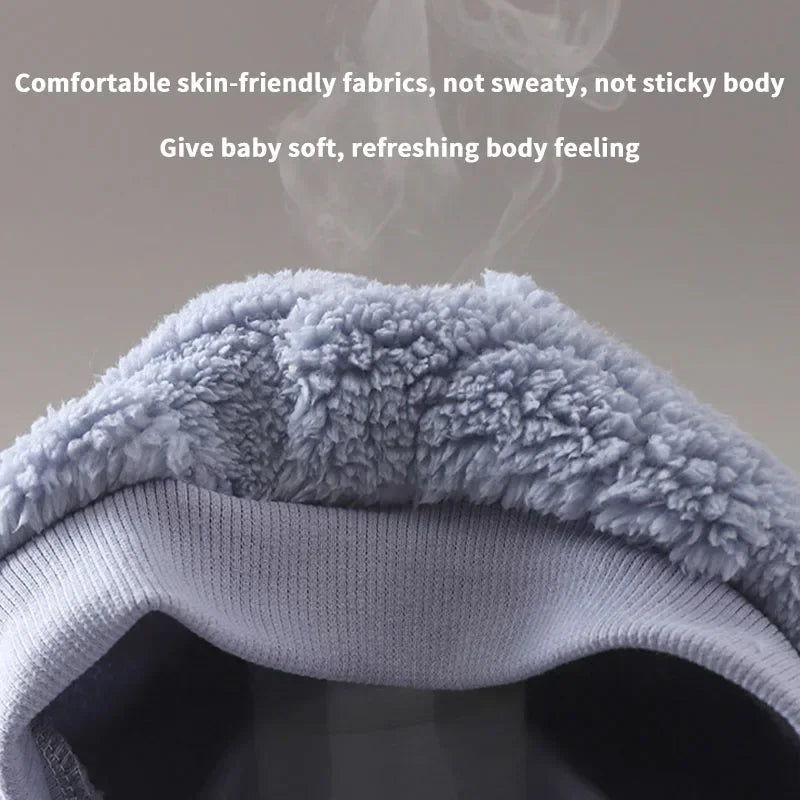 Baby Kids 2PCS Autumn Winter Fleece Sweater Pants Set