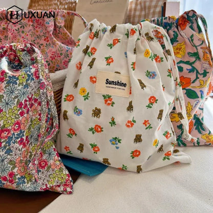 Printed Flower Baby Diaper Bag Portable Organizer Wet Dry Nappy Bag
