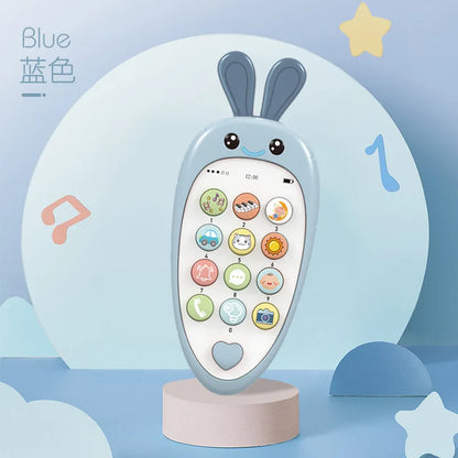 Baby Music Phone Toy with Teether Early Education Infant Telephone