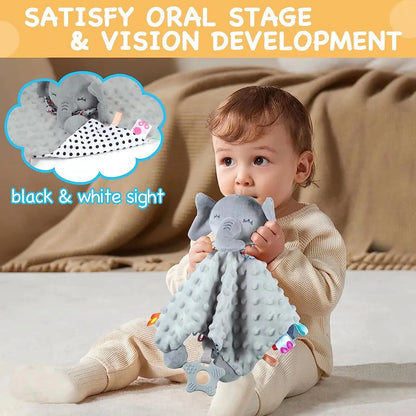 Baby Security Blanket Soft Plush Animal Soothing Toy