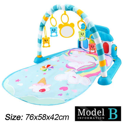 Baby Fitness Play Gym Music Activity Mat Piano Crawling Toy