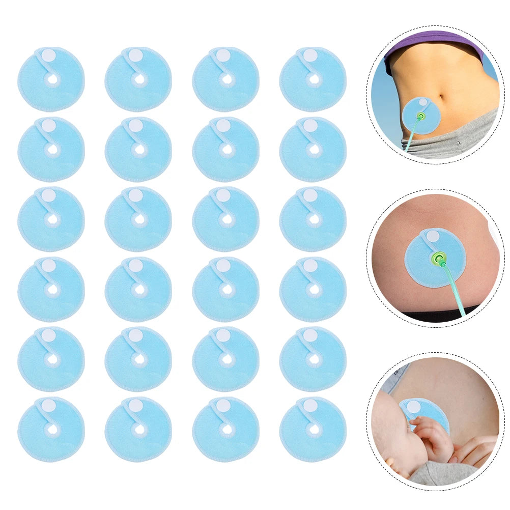 24 Pcs Reusable Cotton Feeding Support Pad G Tube Accessories Washable Nursing