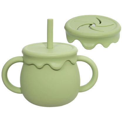 Baby Feeding Sippy Cup Portable Drinkware Snack & Solid Food Container