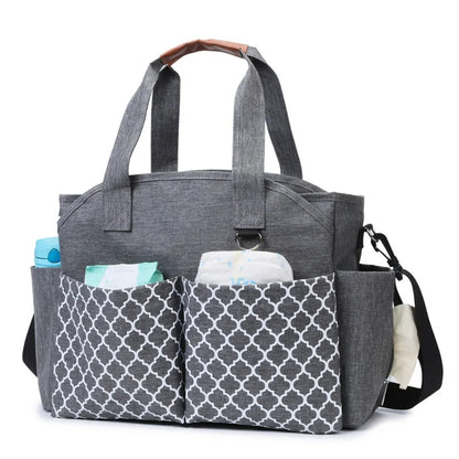 Large Capacity Waterproof Baby Diaper Bag Multi-Compartment Mom Stroller Bag