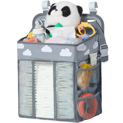 Baby Crib Hanging Diaper Organizer for Newborns and Infants