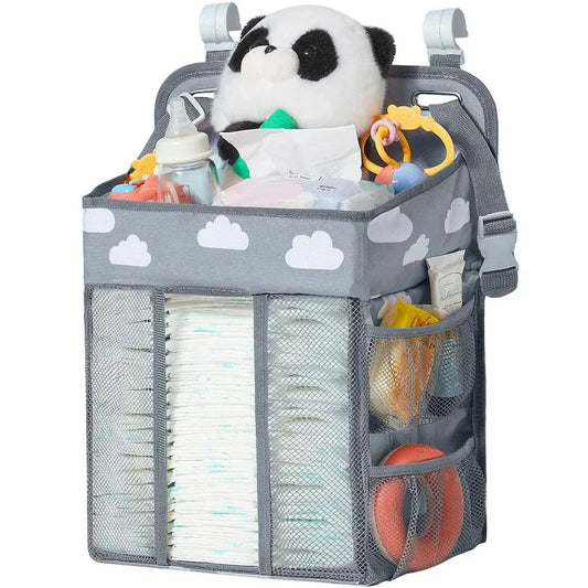 Baby Crib Hanging Diaper Organizer for Newborns and Infants