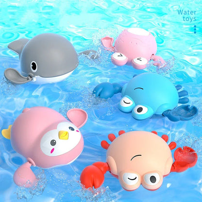 Clockwork Baby Bath Toys Swimming Cute Animal Bathing Fun Kids Water Play