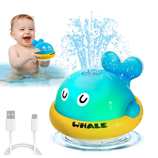 Baby Bath Toys Light Up Whale Sprinkler Pool Bath Toy