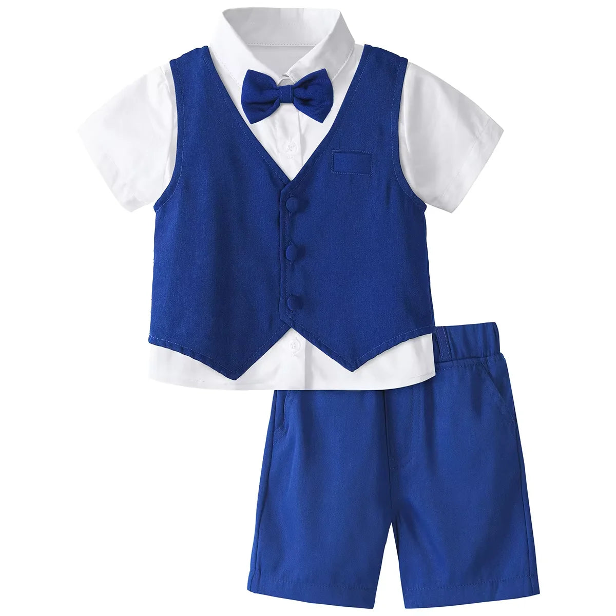 Baby Boy 3PCS Wedding Party Suit Set Cotton Toddler Outfit