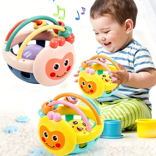 Baby Soft Teething Sensory Ball Rattle Early Learning Grasping Toy