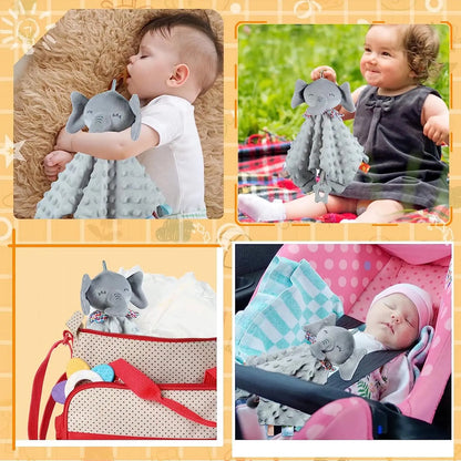 Baby Security Blanket Soft Plush Animal Soothing Toy