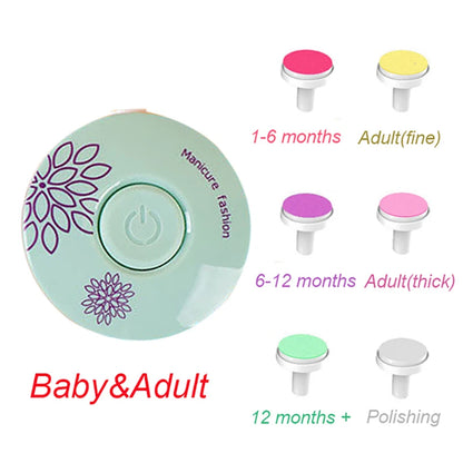 Electric Baby Nail Trimmer & Polisher Kit Newborn Nail Care Tool