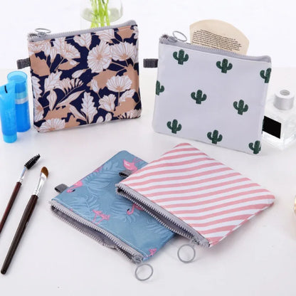 Cartoon Girls Diaper and Sanitary Storage Makeup Coin Jewelry Bag