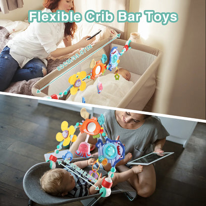 Baby Stroller Activity Arch Toy Sensory Development Pram Toy