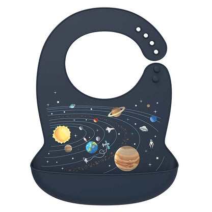 Silicone Baby Bib Waterproof Adjustable Feeding Apron