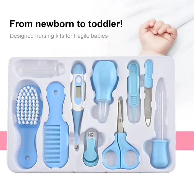 10PCS Baby Health Care Kit Nail Hair Thermometer Grooming Essentials