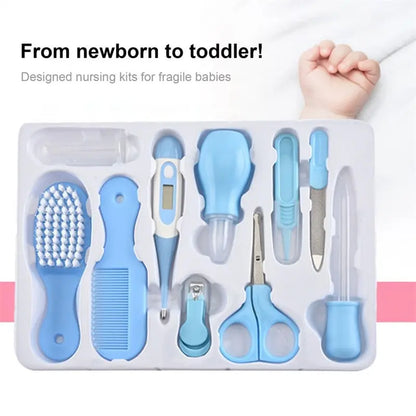 10PCS Baby Health Care Kit Nail Hair Thermometer Grooming Essentials