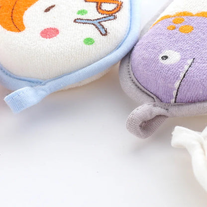 Baby Bath Brushes Sponge Cartoon Newborn Bath Towel Baby Care