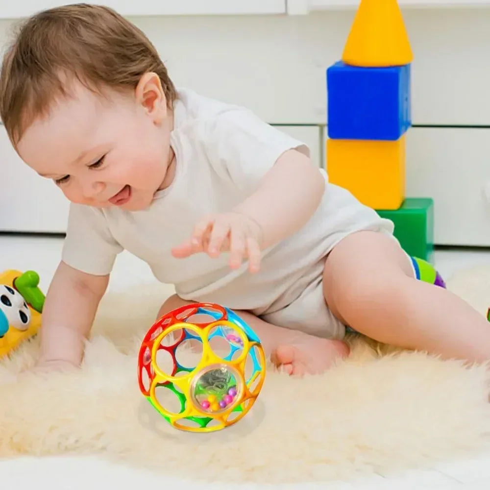 Soft Baby Rattle Ball Teething Sensory Toy for Newborns 0–12M