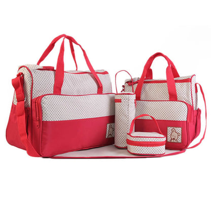 Five-Piece Mommy Diaper Bag One-Shoulder Multi-Functional Bag