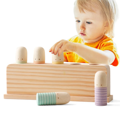 Baby Wooden Little Man Toy Color Recognition Hand Foot Coordination