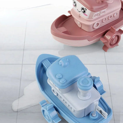 Baby Bath Toy Cartoon Ship Clockwork Wind-Up Water Toy