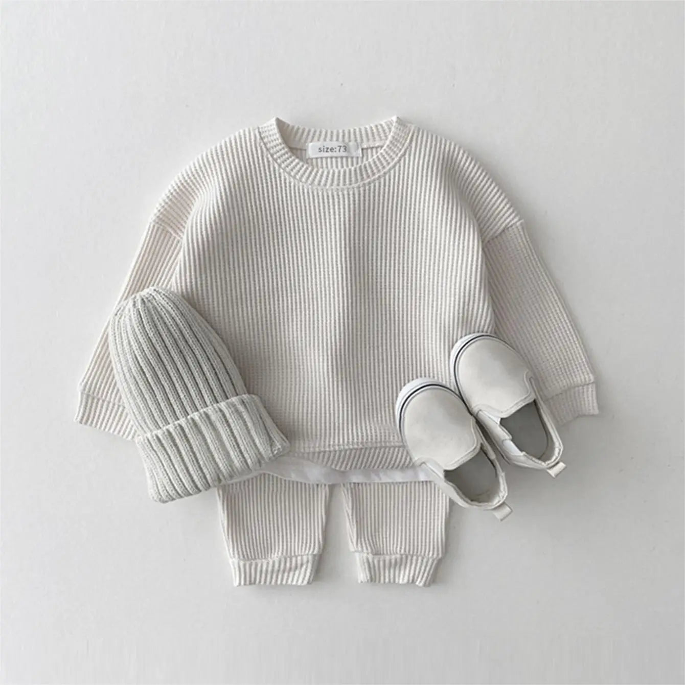 Baby Girls Autumn Cotton Knitting 2PCS Set Tops + Pants Kids Tracksuit
