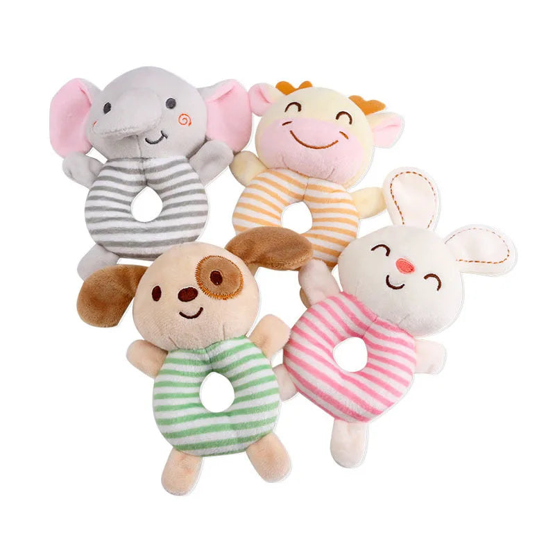 Baby Rattle Toy Plush Cartoon Hand Ring