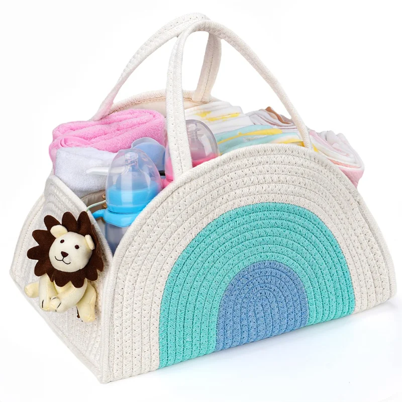 Baby Diaper Organizer Basket for Diapers and Wipes Newborn Essentials