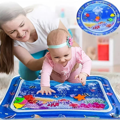 Baby Tummy Time Water Play Mat Inflatable Activity Pad