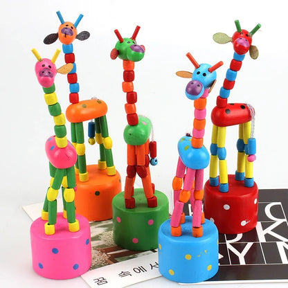 Montessori Wooden Educational Toys Early Learning Baby Finger Exercise Giraffe Gift