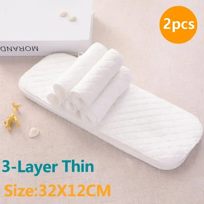 2/5/10pcs Baby Reusable Cotton Diapers Washable Absorbent Nappies