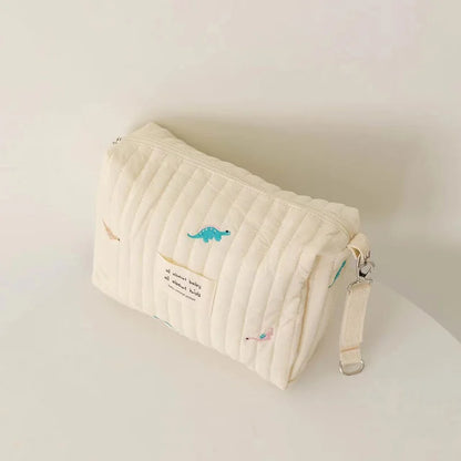New Mommy Diaper Bag Cute Embroidery Zipper Travel Stroller Bag