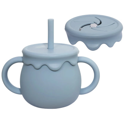 Baby Feeding Sippy Cup Portable Drinkware Snack & Solid Food Container