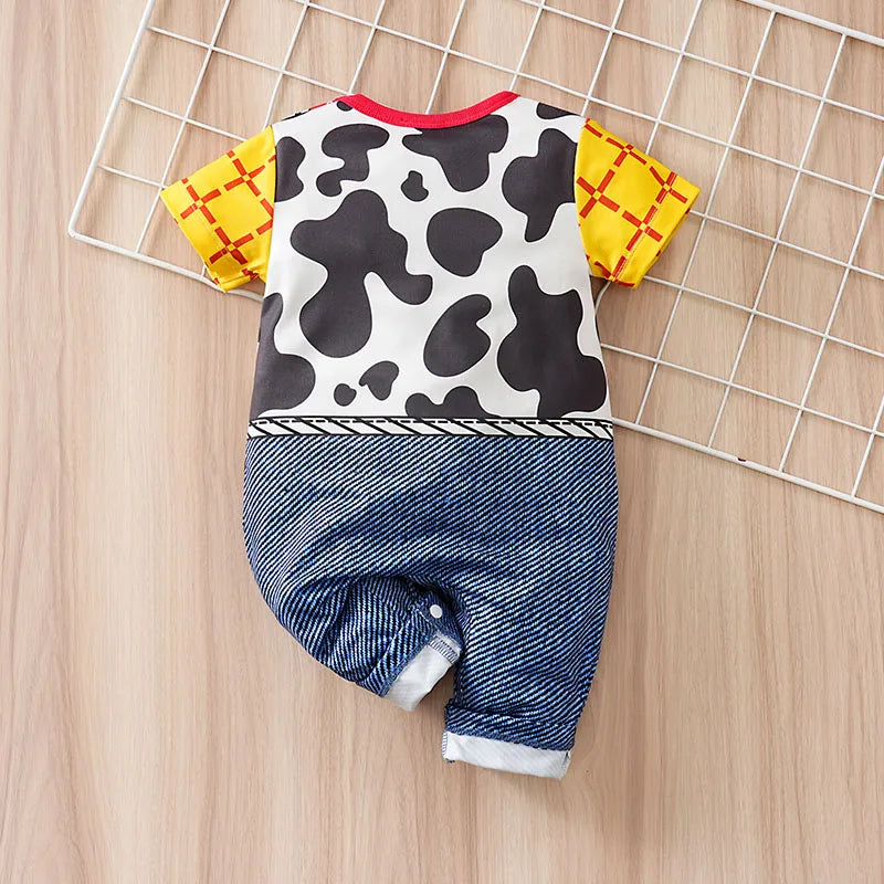 0-24M Baby One-Piece Cartoon Short Sleeve Summer Outfit