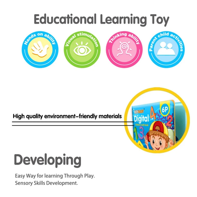 Soft Baby EVA Cartoon Bath Book Montessori Waterproof Early Educational Toy