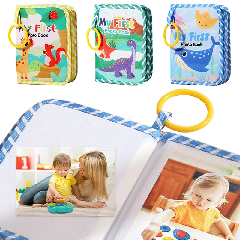 Baby Photo Album Soft Cloth My First Family Photos Book with Hook