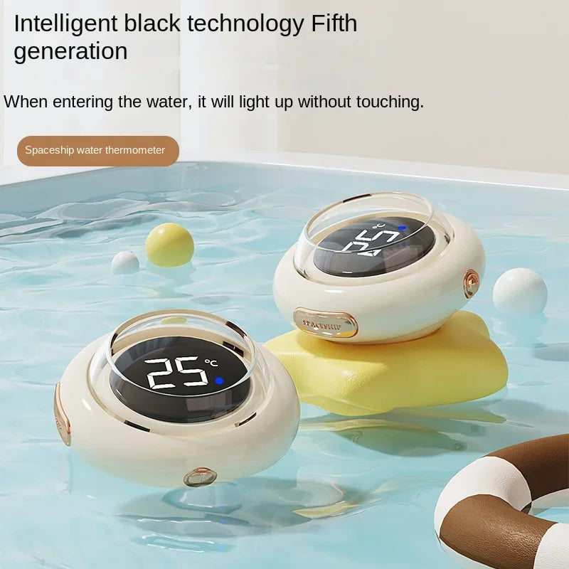 Baby Bath Thermometer Digital Floating Spaceship Water Temperature Gauge