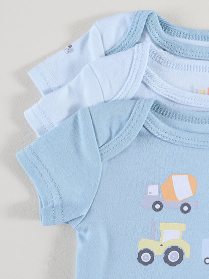 Baby Boy 3PCS Summer Short-Sleeve Cotton Onesies Newborn 0-9 Months