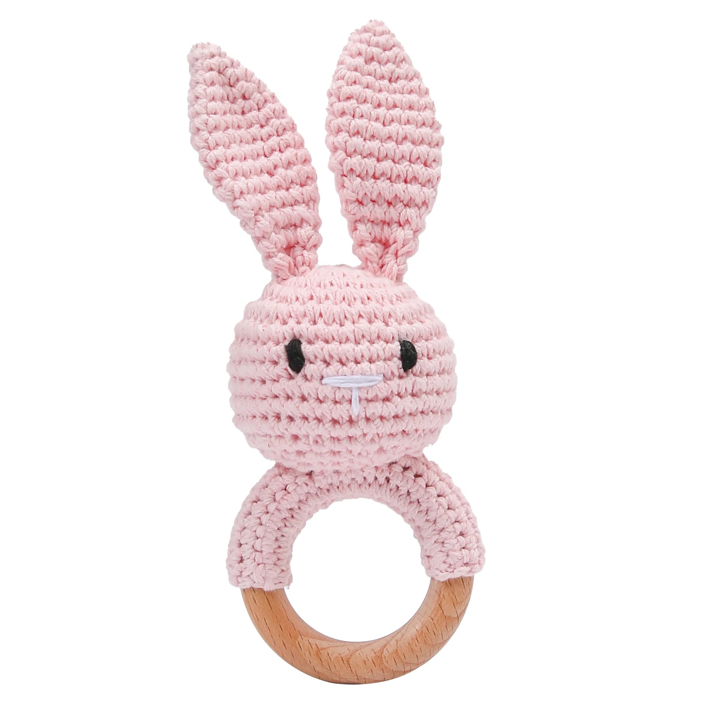 Baby Crochet Animal Rattle Cartoon Teether Montessori Toy 0-12 Months