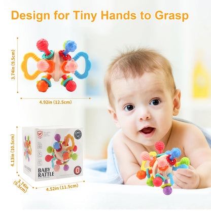 Baby Manhattan Silicone Rattle Ball Teether 0-12 Months