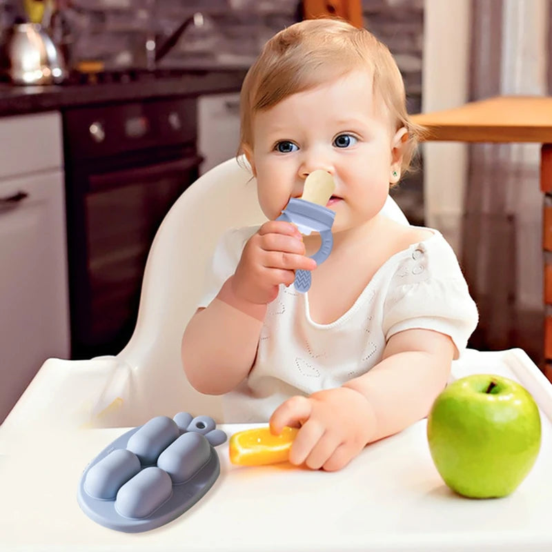 Baby Rabbit Silicone Fruit Feeder BPA-Free Baby Food Feeder Nursing Feeding Set