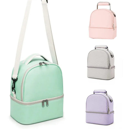 Fashion Insulated Double-Layer Mommy Bag Large Capacity Travel Handbag
