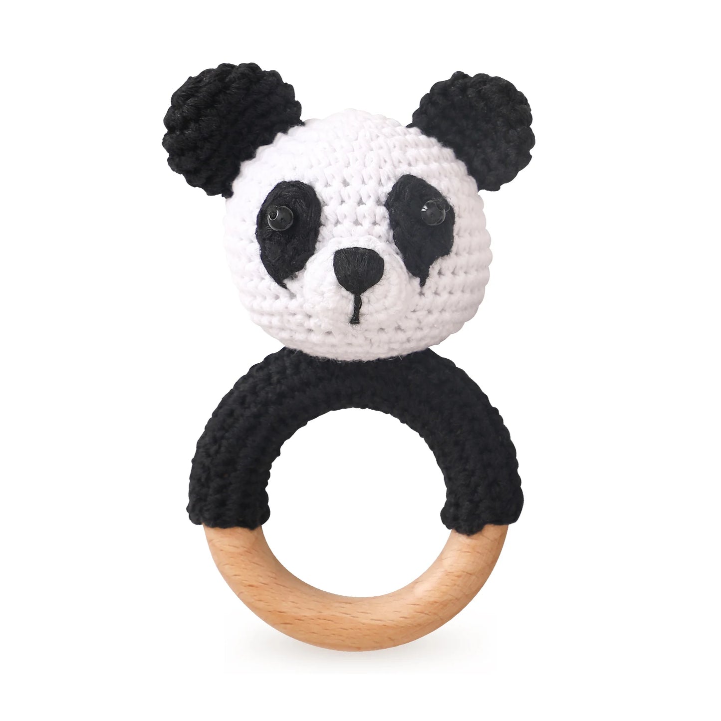 Baby Crochet Animal Rattle Cartoon Teether Montessori Toy 0-12 Months