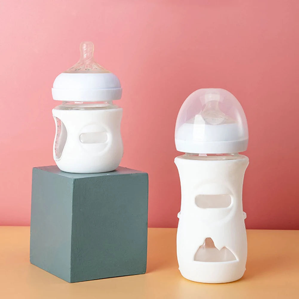 Baby Feeding Bottle Protective Silicone Cover Anti-Breakage Insulated Sleeve