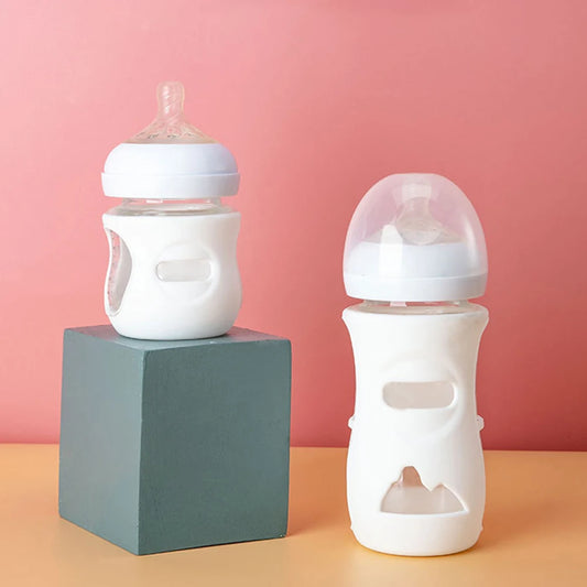 Baby Feeding Bottle Protective Silicone Cover Anti-Breakage Insulated Sleeve